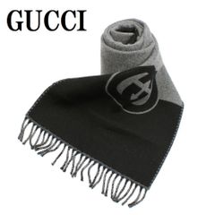GUCCI】 インターロッキングG付き ウールカシミアスカーフ - メルカリ