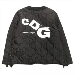 22aw CDG コムデギャルソン × アルファ COMME des GARCONS × ALPHA ライナー ジャケット ブルゾン バックロゴ プリント 中綿 キルティング SZ-J025 L 黒 ブラック メンズのサムネイル