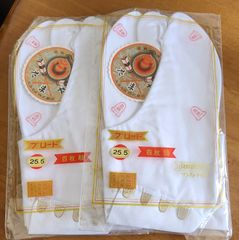 ブロード足袋　25.5cm　2足組　未使用品