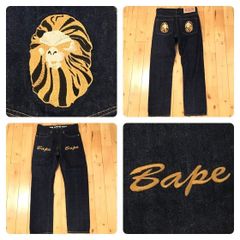 希少】a bathing ape logo denim 刺繍 bapeロゴ - メルカリ