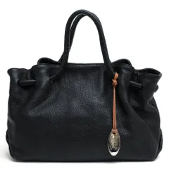 美品 FURLA トートバッグ カルメン レザー ブラック チャーム c274