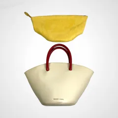 CHARLES＆KEITH チャールズアンドキース / 舟型ハンドバッグ ポーチ収納付 オフホワイト