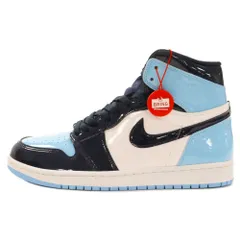 NIKE (ナイキ) WMNS AIR JORDAN1 RETRO Patent Leather ウィメンズ エアジョーダン1 レトロ  ハイカットスニーカー パテント ネイビー/ブルー CD0461-401 US9.5 - メルカリ