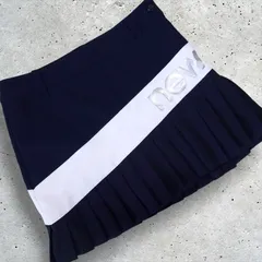 美品 new balance golf プリーツ ゴルフ スカート ブラック モノトーン