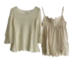 WT5 RAY BEAMS レイビームス キャミ付き ニット レディース ホワイト系 フリーサイズ