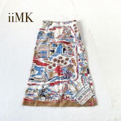 iiMK ニューメキシコ風景プリントロングスカート　総柄　カラフル