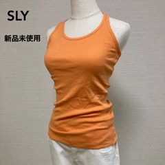 新品未使用　SLY（スライ）アシンメトリータンクトップ　オレンジ　Fサイズ