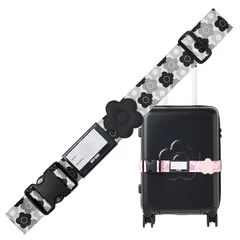 | トランクベルト スーツケースベルト ワンタッチ 旅行用品 マリークワント 旅行グッズ QUANT マリークワント マリークヮント MARY (ブラック)