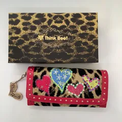 Think Bee!☆未使用品 長財布 ヒョウ柄 袋付 人気 ラウンドファスナー 楽天市場】シンクビー 財布 レオハーツドリームス L字ファスナー