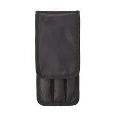 新品 MUJI 無印良品 ナイロンメイクブラシポーチ ・黒 約8.5×0.5×19cm 83525446