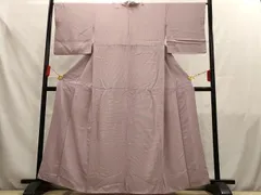 平和屋着物□江戸小紋 万筋 深紫色×薄葡萄色 正絹 逸品 DAAT8826zy