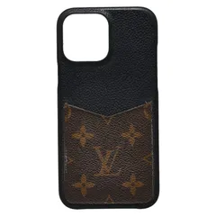 ルイ ヴィトン モノグラム バンパー 13PRO MAX iphone 13PRO MAX スマホケース M46053 ブラック ブラウン レザー レディース LOUIS VUITTON【1-0140348】