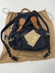 バーバリーバッグ　リュックサック　デイパック　巾着型　黒