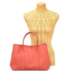 エルメス HERMES ガーデンパーティ PM 36 ネゴンダ (レザー) SV金具 R刻印 2014年 トートバッグ ハンドバッグ 手提げかばん レディース ブーゲンビリア (ピンク) 正規品 美品 中古 mbl30013