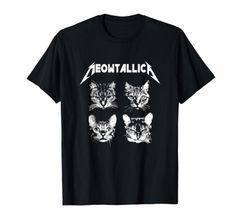 Meowtallica ブラック バンド 猫 Tシャツ - メルカリ