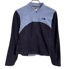 THE NORTH FACE フリースジャケット S ネイビー ブルー系 ノースフェイス ハーフジップ ワンポイント ロゴ 古着卸 アメリカ仕入 a702-6008