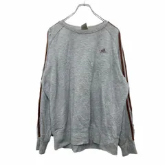 adidas ロゴスウェット トレーナー Lサイズ アディダス グレー 古着卸 アメリカ仕入 t2406-3183