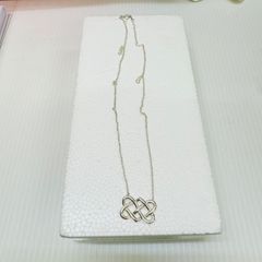 ティファニー　TIFFANY&Co. 　ケルティックノットダブルハートネックレス　シルバー925