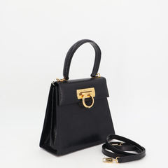 フェラガモ Ferragamo サルヴァトーレフェラガモ ガンチーニ リザード レザー 本革 2way ハンドバッグ