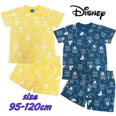 Disney ディズニー ミッキーマウス スーツ パジャマ 部屋着 総柄 ポテト柄 5分丈パンツ ベビー/キッズ服 ナイトウェア 寝間着 男児 男の子 ギフト お誕生日 お祝い プレゼント (221227527)