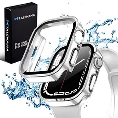 40mm_ホワイトとロシルバー TALENANA Apple Watch 用 防水ケース 45mm 44mm 41mm 40mm アップルウォッチ保護カバー ガラスフィルム 一体型 3D直角エッジデザインSeries6SE54 PC素材 全面保護 超薄型 装着