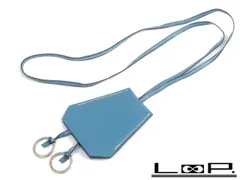 ▼値下げ▼ ■美品■ エルメス クロシェット クローシュ ネックレス レザー ブルージーン □B刻 箱 【60090】のサムネイル