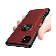 TgaoleydiPhone 12 mini ケース2020年新型リング付きケース 衝撃吸収 TPU PC (レッド iPhone 12 )