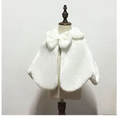 キッズ ボレロ 子供 ドレス ポンチョ コート もこもこ 防寒 女の子 冬 マント 肩掛け こども ベビー ファー ジャケット アウター シンプル 七五三 子供服 秋冬 発表会 子供服 演奏会 入園式 卒園式 入学式 WTCF619