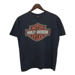 HARLEY DAVIDSON ハーレーダビッドソン ロゴ 半袖Ｔシャツ モーターサイクル ブラック(メンズ L)中古 古着 T8383