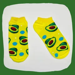 アボカド イエロー くるぶしソックス 厚手 #340