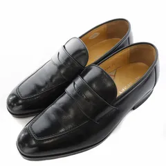 バーバリー BURBERRY コインローファー ハーフサドル ビジネスシューズ レザーシューズ 革靴 25.0cm 黒 ブラック ■GY18 /MWのサムネイル