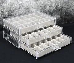 アクセサリーケース レディース 引き出し式 ジュエリーケース 3段 大容量 ピアス イヤリング 収納ボックス クリアタイプ アクセサリー収納ケース 仕切り 整理しやすい