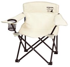 【人気商品】ミニ ラウンジチェア チェア アウトドアチェア ドリンクホルダー付き STAG) キャプテンスタッグ(CAPTAIN