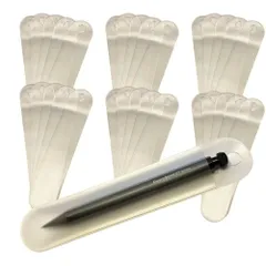 【特価セール】ペンケース ペンシース 透明 30枚セット 1本用 ボールペン 万年筆 鉛筆 シャープペン シンプル 軽量 ケース 傷防止 汚れ防止 ペン収納 ペン入れ (半透明)