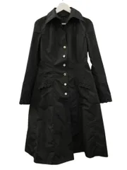 ハナエモリ HANAE MORI コート スプリング 長袖 膝下丈 レース ブラック 黒 38 M アウターのサムネイル