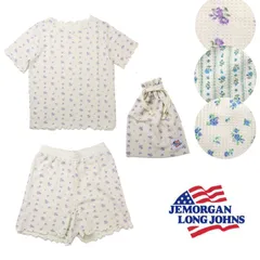 ルームウェア レディース 3点セット 部屋着 上下セット jemorgan 花柄 ワッフル メロウ 半袖 ショーツ セット JE552-29S ジェーイーモーガン パジャマ 寝間着 ナイトウエア リラックスウェア インナー