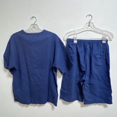 [パジャマ] 和華　半袖　部屋着　寝間着　ルームウェア　メンズ　紳士　M ブルー