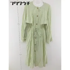 ◇ ◎ w closet ダブルクローゼット 長袖 膝下丈 ワンピース サイズF ピスタチオグリーン レディース  【中古】 【1112140015512】のサムネイル