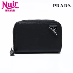 PRADA プラダ コインケース コンパクト ウォレット ラウンドジップ サフィアーノレザー トライアングルロゴ