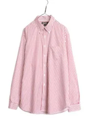 【お得なクーポン配布中!】 ブルックスブラザーズ ストライプ 長袖 ボタンダウン シャツ メンズ XL 古着 BROOKS BROTHERS 長袖シャツ コットン ノーアイロン ビジネス