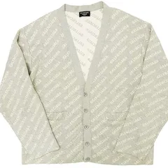 バレンシアガ BALENCIAGA 22AW ミニ オールオーバー ロゴ ニット カーディガン ウール混 羽織り 長袖 グレー 699822 T3233 4 約XL 0919のサムネイル