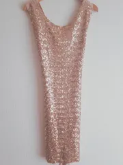TOP SHOP スパンコール ドレス ゴールド