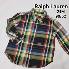 RALPH LAUREN　ラルフローレン　チェック柄長袖シャツ　ダウンボタン　マルチカラー　24Ｍ　90/52　90cm相当