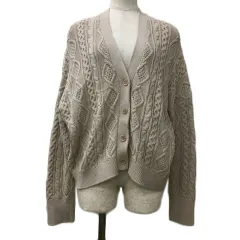 ビーミングバイビームス B:MING LIFE STORE by BEAMS カーディガン ニット Vネック ケーブル編み 長袖 ベージュ