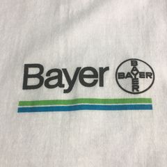 90s USA製 Bayer Logo Printed T-shirt バイエル ロゴ Tシャツ　企業T