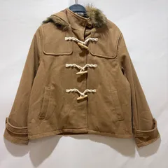 ESTACOT大きいサイズ3Lアウターコートキャメル茶色ブラウンダッフルコートフード付き3L