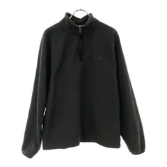 ザノースフェイス ロゴ刺繍 ハーフジップ フリースジャケット S ブラック THE NORTH FACE プルオーバー アウトドア DA301116 メンズ