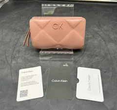 メ020 Calvin Klein カルバンクライン 二つ折り財布 服飾雑貨 小物 財布 ピンク ブランド