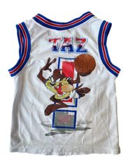 【Size110 】90s USA製  タズ ルーニーテューンズ ゲームシャツ バスケ ユニフォーム made in USA タズマニアン・デビル ヴィンテージ