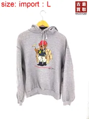 ポロバイラルフローレン Polo by RALPH LAUREN ポロベア プリントプルオーバーフーディ メンズ import：L 